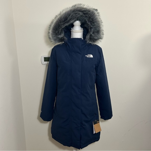 The North Face Women's Plus Arctic Parka Down Coat Summit Navy Sz